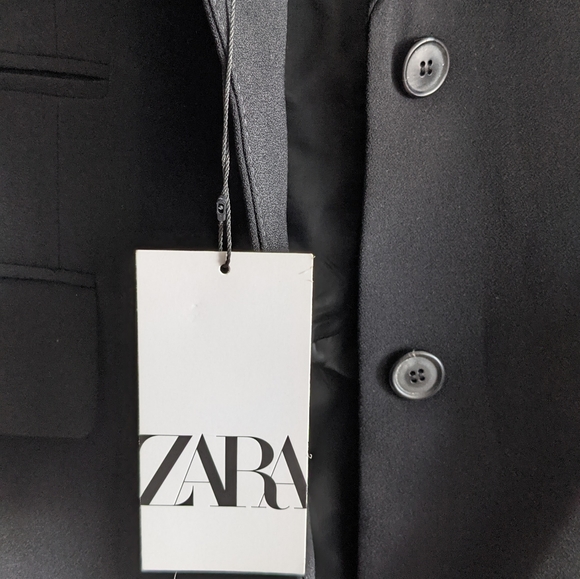 NWT Zara Oversized Saint Effect Black Blazer - Picture 7 of 8